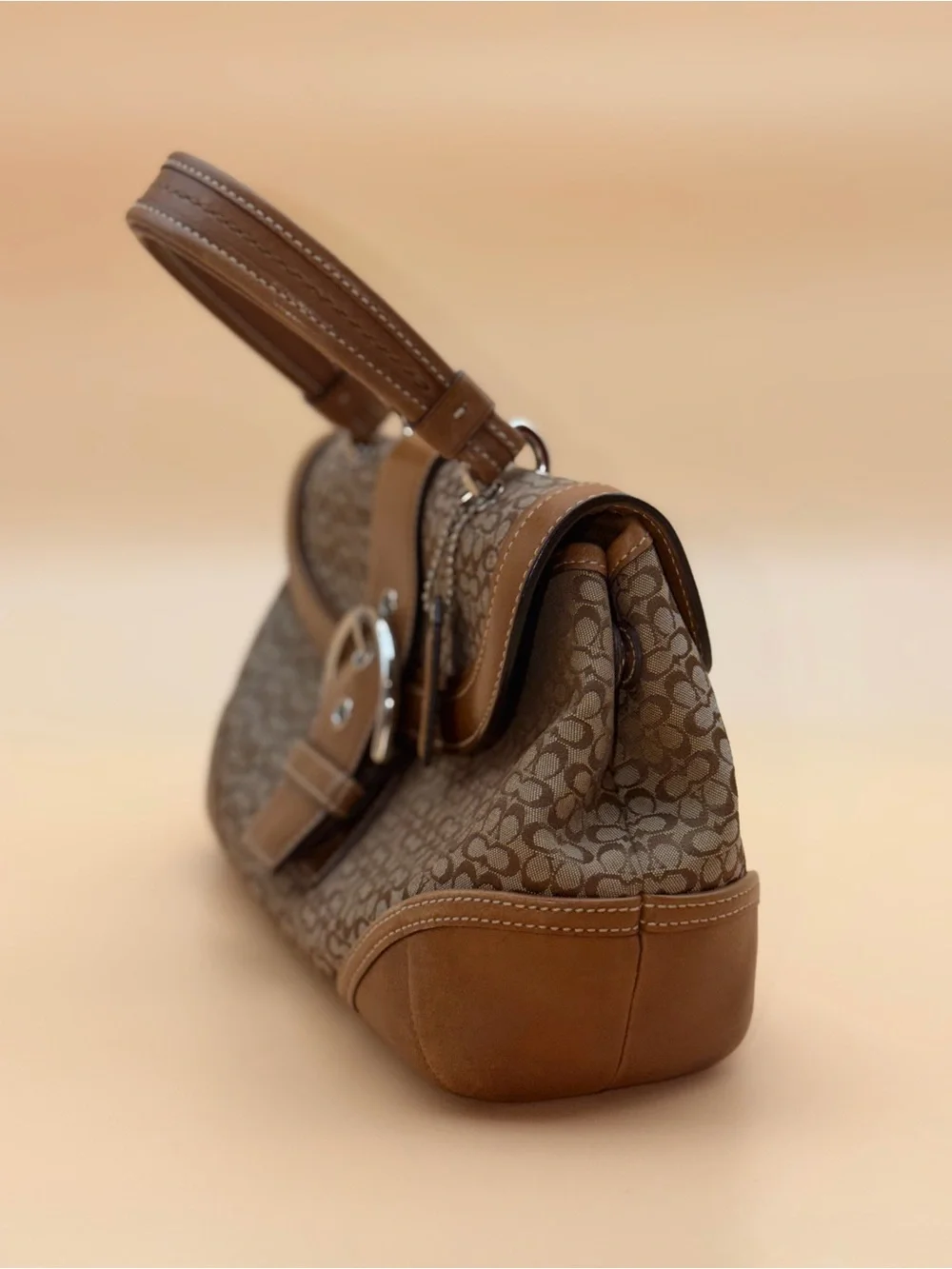 Coach Soho Brown Signature Canvas Satchel